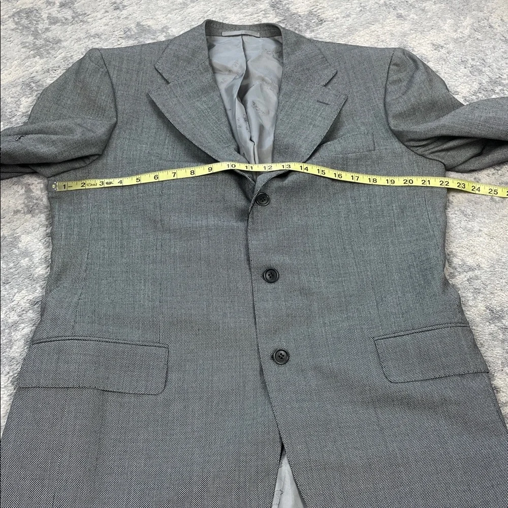 NWT Abla Italy Gray Patterned Wool Suit Blazer Pants Formal Business IT 52